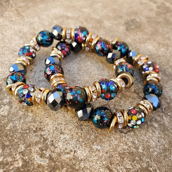 Faceted Beaded Bracelets Assortment of 9 Brand NEW - Picture 3 of 6